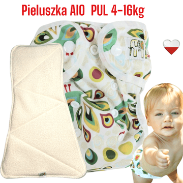 shumee Plenice za večkratno uporabo NappiMe AIO PUL PEACOCK