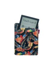 Bertoni Arco Design 6-7" etui za e-knjige - EcoFilc, potisk perja, siv, primeren za Kindle / PocketBook
