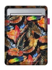 Bertoni Arco Design 6-7" etui za e-knjige - EcoFilc, potisk perja, siv, primeren za Kindle / PocketBook