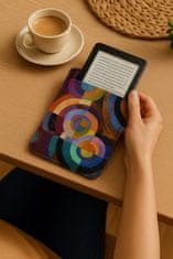 Bertoni Arco Design 6-7" etui za e-knjige - EcoFelt, krožni potisk, siv, primeren za Kindle / PocketBook