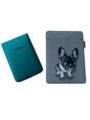 Bertoni Arco Design 6-7" etui za e-knjige - EcoFilc, potisk Chester, siv, primeren za Kindle / PocketBook