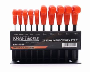 Kraft&Dele Komplet 10 imbus ključev na stojalu KD10948