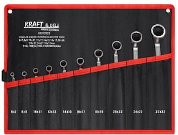 Kraft&Dele DVOJNI OBROČNI KLJUČ 10-delni KD10929