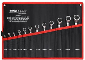 Kraft&Dele DVOJNI OBROČNI KLJUČ 12-delni KD10927