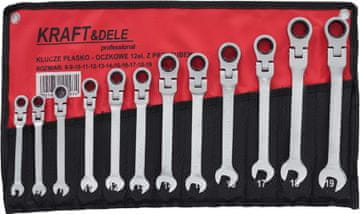 Kraft&Dele Viličasti ključi z ragljo, 12-delni, 8–19 mm, KD10947