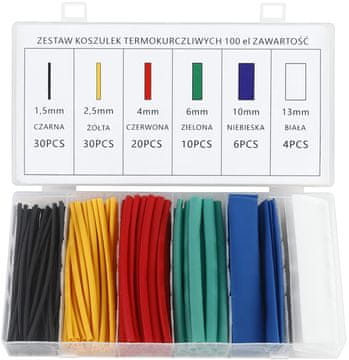 Kraft&Dele Komplet 100 termoskrčljivih cevi KD10918