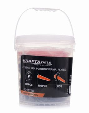Kraft&Dele Komplet za niveliranje ploščic 600 kosov KD10778