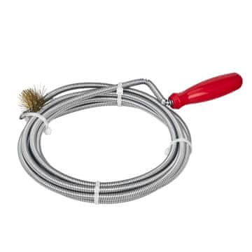 shumee Kanalizacijski spiralni tulec za cevi s krtačo 6 mm x 3 m KD11768