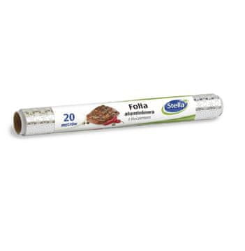 Stella Aluminijasta folija z reliefnim tiskom, 20 m rola, STELLA