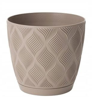 Form-Plastic Flow Petit Eco Recycled Flower Lonček s Krožnikom 17 Bež OBLIK-PLASTIKA