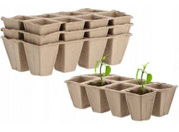 GARDEN LINE Komplet 3 pladnjev šotnih lončkov 24,5 x 12,5 x 6 cm GardenLine