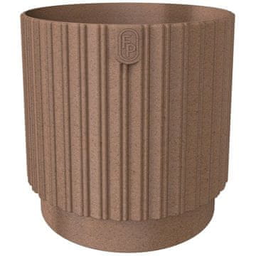 Art.mas Mika Cyli Petit Eco Wood 18 naravni leseni cvetlični lonček OBLIK-PLASTIKA