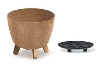 Prosperplast Lamia ECO Wood DLAL240W naravni cvetlični lonček Prosperplast