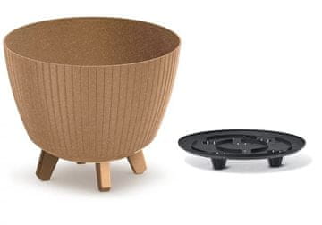 Prosperplast Lamia ECO Wood DLAL300W naravni cvetlični lonček Prosperplast
