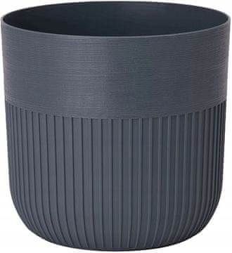 Form-Plastic Luca Petit 19 jekleno moder cvetlični lonec FORM-PLASTIC