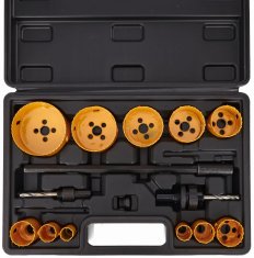 Kraft&Dele KOMPLET LINSKIH ŽAG ZA LES IN KOVINO 17-delni 19-76 mm + adapter KD10758