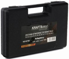 Kraft&Dele KOMPLET LINSKIH ŽAG ZA LES IN KOVINO 17-delni 19-76 mm + adapter KD10758