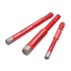Kraft&Dele Komplet diamantnih luknjastih žag za kamenino, 3-delni, HEX 6, 8, 10 mm, KD12645
