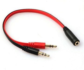 shumee MOZOS ASM2 adapter 1x ženski vtičnica - 2x ženski vtičnica 3,5 mm