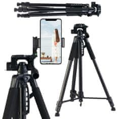Mozos MOZOS SF-PRO-BLK Fotografski stativ z držalom za telefon ČRNE barve
