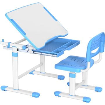 Mozos MOZOS DC-SET-BLUE Nastavljiva otroška miza s stolom, modra