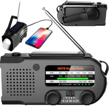 Mozos MOZOS ER-01 Solarni radio dinamo AM/FM 5000 mAh