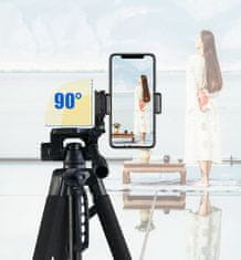 Mozos MOZOS SF-PRO-BLK Fotografski stativ z držalom za telefon ČRNE barve