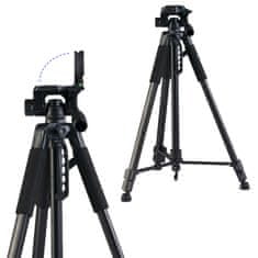 Mozos MOZOS SF-PRO-BLK Fotografski stativ z držalom za telefon ČRNE barve