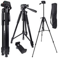 Mozos MOZOS SF-PRO-BLK Fotografski stativ z držalom za telefon ČRNE barve