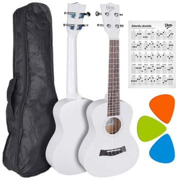 shumee V-TONE UK23 WH 23" bela akustična koncertna ukulele + torba za gig