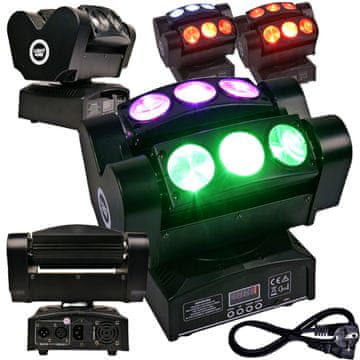 shumee LIGHT4ME SPIDER HEAD 6x10 gibljiva glava z disko efektom