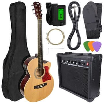 shumee V-TONE EAG SET NT elektroakustična kitara + komplet kitarskega ojačevalca NATURAL