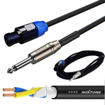 shumee Kabel za zvočnike 2 x 1,0 mm² Priključek za zvočnike / Jack 6,3 mm 10 m Roxtone SSSJ210L10