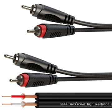 shumee Avdio kabel 2 x RCA vtič / 2 x RCA vtič 3 m Roxtone SACC130L3