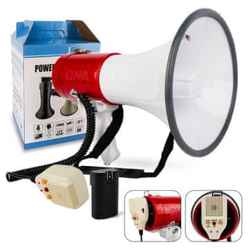 DNA DNA MEGA2 megafon 50W ojačevalnik glasu sirena USB Bluetooth AUX micro SD