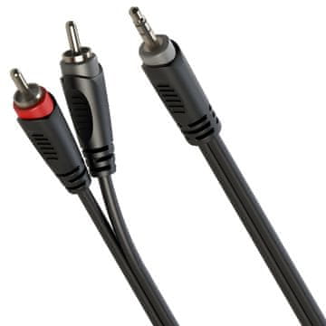 One Avdio kabel Jack 3,5 mm stereo / 2 x RCA 3 m SAYC150L3