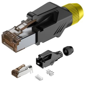 shumee Roxtone RJ45C5E-PH-YL Vtič RJ45 s pokrovom