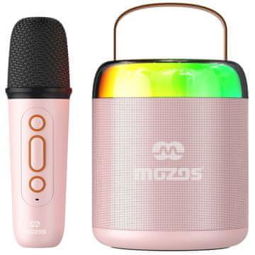 Mozos MOZOS MK-PINK ROZA KARAOKE MIKROFON BT ZVOČNIK ZA OTROKE