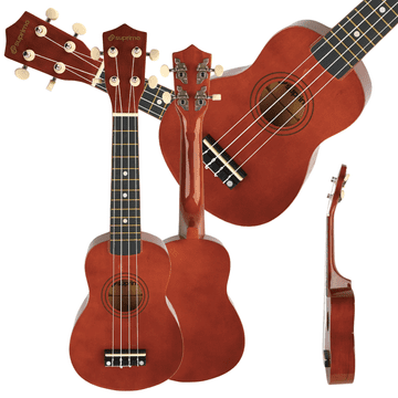 shumee SUPRIMO UK21 DW sopranska ukulele 21" iz temnega lesa za otroke, da se naučijo igrati