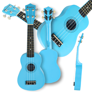 shumee SUPRIMO UK21 LB sopranska ukulele 21" modra lesena za otroke za učenje igranja