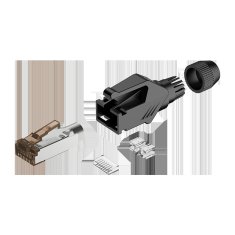 shumee Roxtone RJ45C5E-PH-BN Vtič RJ45 s pokrovom