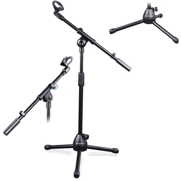 shumee Stojalo za mikrofon SUPRIMO SMT1 z zložljivo roko, črno železo, podaljšek do 80 cm