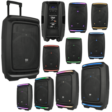 shumee V-TONE OrionX 14 ACCU aktivni zvočnik, polnilni, črn, Bluetooth, TWS, USB, AUX, FM, DSP, zložljiv ročaj, transportna kolesa, 135 W RMS
