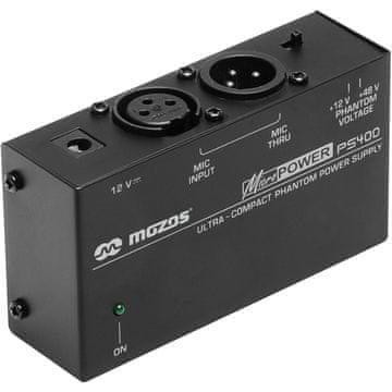 Mozos MOZOS PS400 FANTOMSKI NAPAJALNIK 12V / 48V ZA XLR MIKROFONE