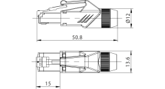 shumee Roxtone RJ45C5E-PH-BK vtič RJ45