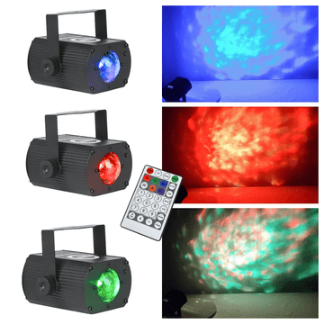 shumee LIGHT4ME WATER WAVE projektor svetlobnih efektov 3W RGB LED brezžični nosilec za daljinski upravljalnik