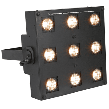 shumee LIGHT4ME SUN PANEL blinder halogenska odrska razsvetljava retro vintage DMX 9x35W WW GU10 toplo bela montažni nosilec