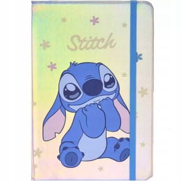 Paso Holografski zvezek Stitch Stitch za deklice z elastiko A5
