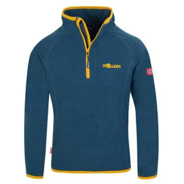 Trollkids Trollkids Otroška flis majica Nordland s polovično zadrgo, modra (707-146) 98