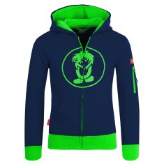 Trollkids Trollkids Kids Sortland Jacket športni pulover s kapuco mornarsko/zelen (139-100) 98